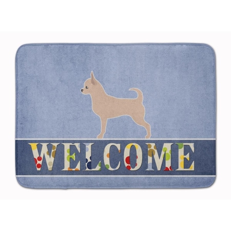 Carolines Treasures Chihuahua Welcome Machine Washable Memory Foam Mat BB5554RUG